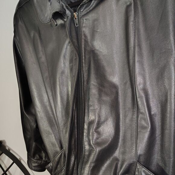 Vtg JACQUELINE FERRAR Leather Jacket XL Men's Thinsulate Long Lined - Picture 6 of 10
